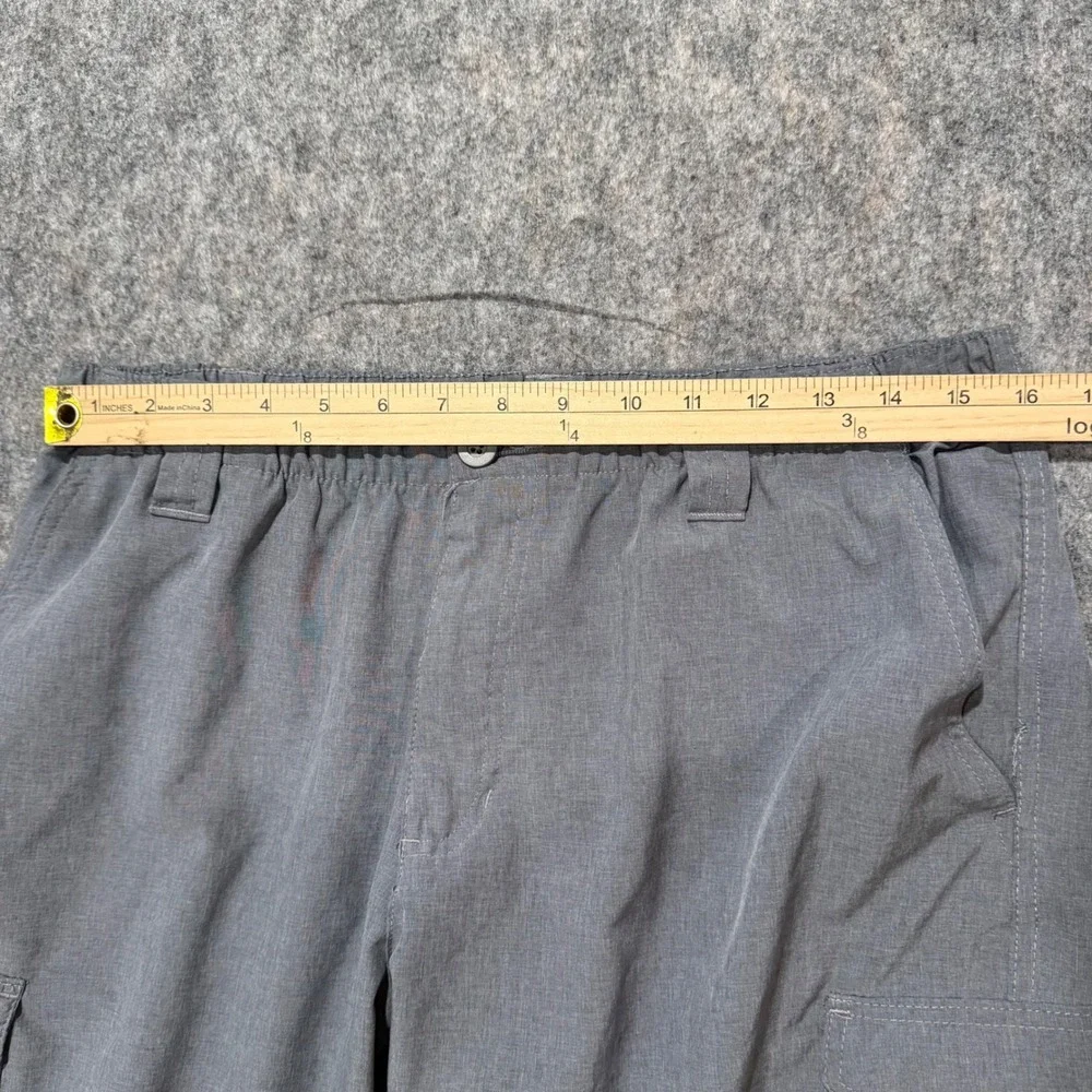 Reel Legends Zip Off Pants Gray Men's‎ L Convertible Fishing Hiking Performance